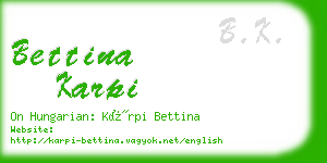 bettina karpi business card